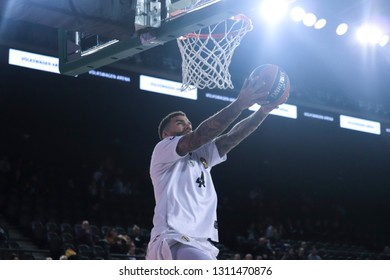 ISTANBUL / TURKEY - FEBRUARY 01, 2019: Jeffery Taylor Dunks During EuroLeague 2018-19 Round 21basketball Game Darussafaka Vs Real Madrid At Volkswagen Arena.