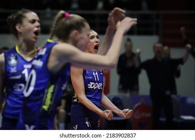 ISTANBUL, TURKEY - FEBRUARY 07, 2022: Naz Aydemir Akyol In Turk Hava Yollari Vs Fenerbahce Opet Turkish Sultans League Match In Burhan Felek Sport Hall