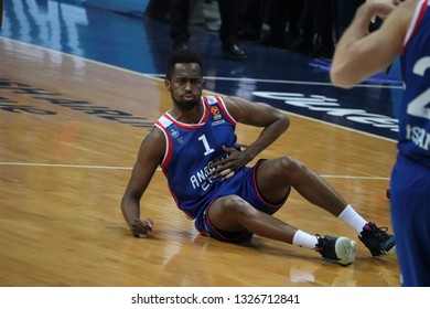 ISTANBUL / TURKEY - FEBRUARY 28, 2019: Rodrigue Beaubois During EuroLeague 2018-19 Round 24 Basketball Game Fenerbahce Vs Anadolu Efes At Ulker Sports Arena.