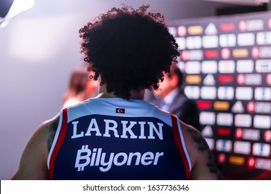 ISTANBUL / TURKEY - FEBRUARY 7, 2020: Shane Larkin After EuroLeague 2019-20 Round 24 Basketball Game Between Anadolu Efes And Zalgiris Kaunas At Sinan Erdem Dome.