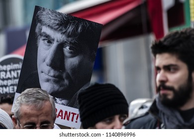 ISTANBUL, TURKEY - JAN 19, 2012: Death Anniversary Of Hrant Dink Who Was Killed On 19 January 2007