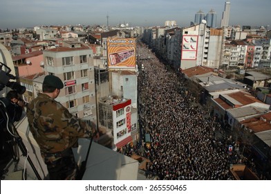 ISTANBUL, TURKEY - JAN 23: Journalist  Hrant Dink Funeral On January  23, 2007 In Istanbul, Turkey.