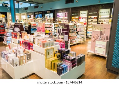 ISTANBUL, TURKEY - JANUARY 03: Duty Free Perfume Shop on January 03, 2012 in Istanbul, Turkey. Duty free shops are retail outlets that are exempt from the payment of certain local or national taxes.