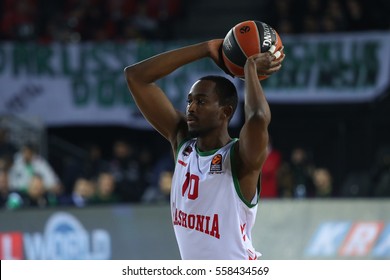 ISTANBUL, TURKEY - JANUARY 13, 2017: RODRIGUE BEAUBOIS In EuroLeague Match Darussafaka Vs Baskonia 