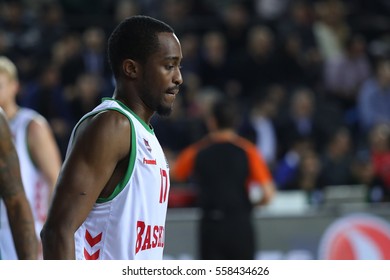 ISTANBUL, TURKEY - JANUARY 13, 2017: RODRIGUE BEAUBOIS In EuroLeague Match Darussafaka Vs Baskonia 