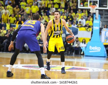 ISTANBUL / TURKEY - JANUARY 16, 2020: Nando De Colo During EuroLeague 2019-20 Round 20 Basketball Game Between Fenerbahce And Barcelona.