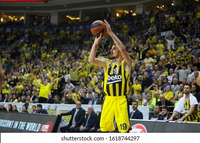 ISTANBUL / TURKEY - JANUARY 16, 2020: Nando De Colo During EuroLeague 2019-20 Round 20 Basketball Game Between Fenerbahce And Barcelona.