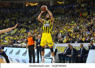 ISTANBUL / TURKEY - JANUARY 16, 2020: Luigi Datome During EuroLeague 2019-20 Round 20 Basketball Game Between Fenerbahce And Barcelona.