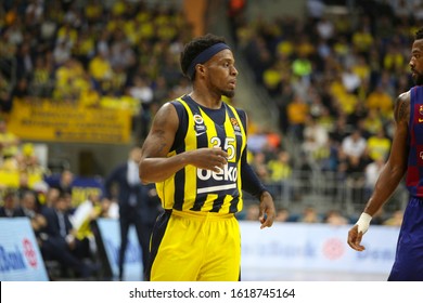 ISTANBUL / TURKEY - JANUARY 16, 2020: Bobby Dixon During EuroLeague 2019-20 Round 20 Basketball Game Between Fenerbahce And Barcelona.