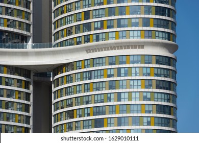 ISTANBUL, TURKEY - JANUARY 25, 2020: Dumankaya Ikon Residence Building, One Of Istanbul's Highest Towers On The Asian Side, 147m Tall, 41-floored 3 United Towers.