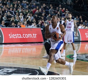 Istanbul / Turkey - January 9, 2019: Kyle Hines During EuroLeague 2018-19 Round 17 Basketball Game Darussafaka Tekfen Vs CSKA Moscow At Volkswagen Arena.