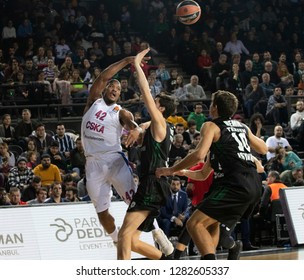 Istanbul / Turkey - January 9, 2019: Kyle Hines In Action During EuroLeague 2018-19 Round 17 Basketball Game Darussafaka Tekfen Vs CSKA Moscow At Volkswagen Arena.