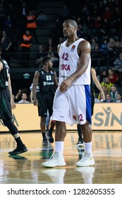 Istanbul / Turkey - January 9, 2019: Kyle Hines During EuroLeague 2018-19 Round 17 Basketball Game Darussafaka Tekfen Vs CSKA Moscow At Volkswagen Arena.