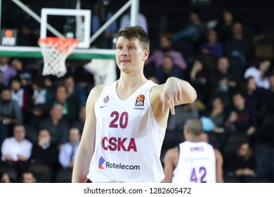 Istanbul / Turkey - January 9, 2019: Andrey Vorontsevich During EuroLeague 2018-19 Round 17 Basketball Game Darussafaka Tekfen Vs CSKA Moscow At Volkswagen Arena.