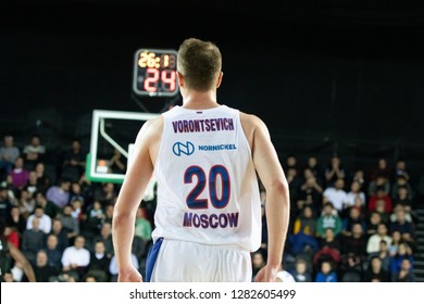 Istanbul / Turkey - January 9, 2019: Andrey Vorontsevich During EuroLeague 2018-19 Round 17 Basketball Game Darussafaka Tekfen Vs CSKA Moscow At Volkswagen Arena.