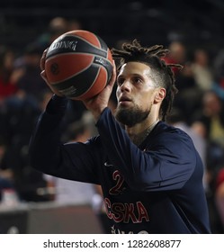 Istanbul / Turkey - January 9, 2019: Daniel Hackett During EuroLeague 2018-19 Round 17 Basketball Game Darussafaka Tekfen Vs CSKA Moscow At Volkswagen Arena.