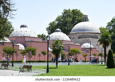 ISTANBUL, TURKEY - JULY 11, 2018: Haseki Hürrem Sultan Hamamı (Eng. Bath-house Of Haseki Hürrem Sultan). A 16th Century Turkish Bath Or Hammam, Commissioned By Roxelana.