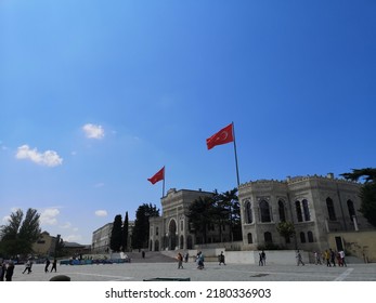 ISTANBUL, TURKEY - july 11 2022.The historical entrance gate of Istanbul University. Istanbul landmarks