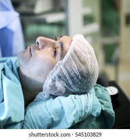 ISTANBUL, TURKEY - JULY 20, 2008: The Patient Is Waiting The Surgery Awake.