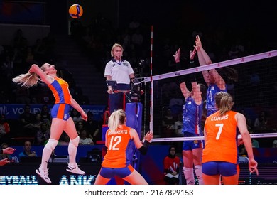 Istanbul, Turkey June 15, 2022: Netherlands National Women's Volleyball Team