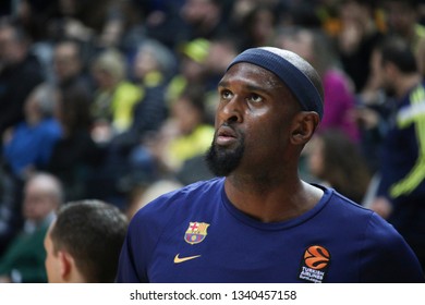 ISTANBUL / TURKEY - MARCH 15, 2019: Chris Singleton During EuroLeague 2018-19 Round 26 Basketball Game Fenerbahce Vs Barcelona At Ulker Sports Arena.