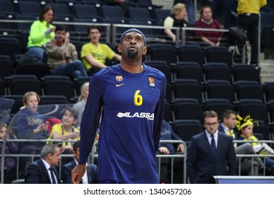 ISTANBUL / TURKEY - MARCH 15, 2019: Chris Singleton During EuroLeague 2018-19 Round 26 Basketball Game Fenerbahce Vs Barcelona At Ulker Sports Arena.