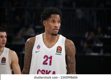 ISTANBUL / TURKEY - MARCH 20, 2019: Will Clyburn During EuroLeague 2018-19 Round 27 Basketball Game Anadolu Efes Vs CSKA Moscow At Sinan Erdem Dome