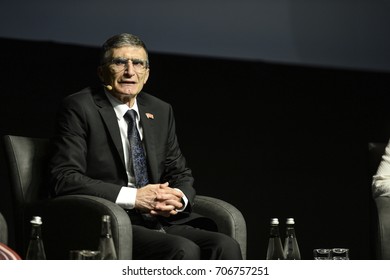 Istanbul, Turkey - May 24 2016: Aziz Sancar Who Won The Nobel Prize In Chemistry 2015.