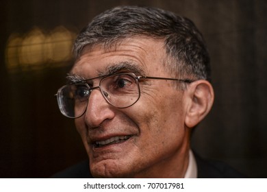 Istanbul, Turkey - May 24 2016: Aziz Sancar Who Won The Nobel Prize In Chemistry 2015.