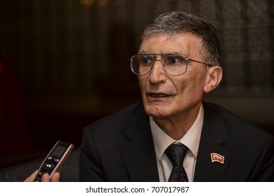 Istanbul, Turkey - May 24 2016: Aziz Sancar Who Won The Nobel Prize In Chemistry 2015.