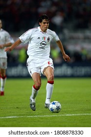Istanbul, TURKEY - May 25, 2005: 
Ricardo Kaka In Action 
During The UEFA Champions League Final 2004/2005 AC Milan V Liverpool At The Ataturk Olympic Stadium.
