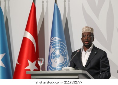 Istanbul, Turkey - May 29, 2012: President Of Somalia Şeyh Şerif Ahmed Attended The Conference On Somalia Held In Istanbul.