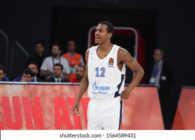 ISTANBUL / TURKEY, NOVEMBER 14, 2019: Alex Renfroe During EuroLeague 2019-2020 Round 8 Basketball Game Between Anadolu Efes And Zenit St Petersburg At Sinan Erdem Dome.