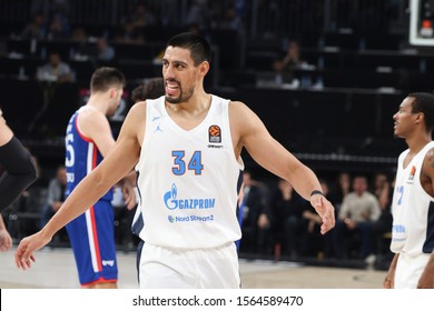 ISTANBUL / TURKEY, NOVEMBER 14, 2019: Gustavo Ayon During EuroLeague 2019-2020 Round 8 Basketball Game Between Anadolu Efes And Zenit St Petersburg At Sinan Erdem Dome.