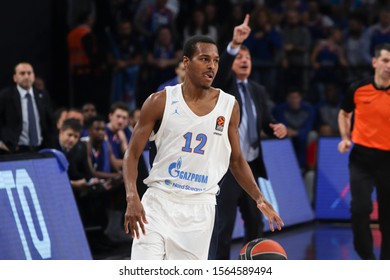 ISTANBUL / TURKEY, NOVEMBER 14, 2019: Alex Renfroe During EuroLeague 2019-2020 Round 8 Basketball Game Between Anadolu Efes And Zenit St Petersburg At Sinan Erdem Dome.