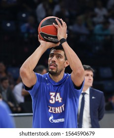 ISTANBUL / TURKEY, NOVEMBER 14, 2019: Gustavo Ayon During EuroLeague 2019-2020 Round 8 Basketball Game Between Anadolu Efes And Zenit St Petersburg At Sinan Erdem Dome.