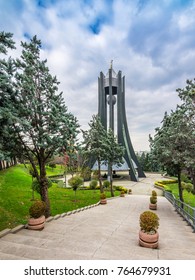 Istanbul, Turkey - November 23, 2017 :  Monumental Grave Of Turgut Ozal View In Istanbul. Halil Turgut Özal Was The 8th President Of Turkey From 1989 To 1993, 