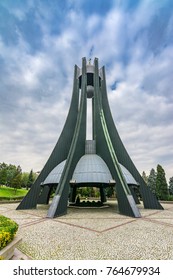 Istanbul, Turkey - November 23, 2017 :  Monumental Grave Of Turgut Ozal View In Istanbul. Halil Turgut Özal Was The 8th President Of Turkey From 1989 To 1993, 