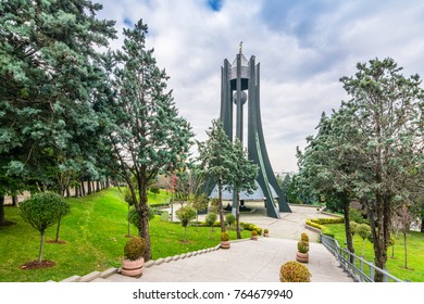 Istanbul, Turkey - November 23, 2017 :  Monumental Grave Of Turgut Ozal View In Istanbul. Halil Turgut Özal Was The 8th President Of Turkey From 1989 To 1993, 