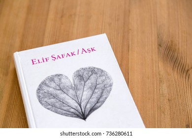 Istanbul, Turkey - October 12, 2017: Famous Turkish Female Author Elif Safak's Best Selling Book 