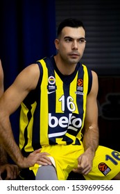 ISTANBUL / TURKEY, OCTOBER 17, 2019: Kostas Sloukas During EuroLeague 2019-2020 Round 3 Basketball Game Between Fenerbahce Vs Baskonia Vitoria At Ulker Sports Arena.