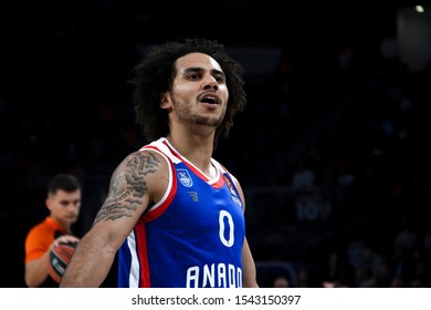 ISTANBUL / TURKEY, OCTOBER 24, 2019: Shane Larkin During EuroLeague 2019-2020 Round 4 Basketball Game Between Anadolu Efes And Real Madrid At Sinan Erdem Dome.