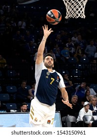 ISTANBUL / TURKEY, OCTOBER 24, 2019: Facundo Campazzo During EuroLeague 2019-2020 Round 4 Basketball Game Between Anadolu Efes And Real Madrid At Sinan Erdem Dome.