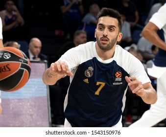 ISTANBUL / TURKEY, OCTOBER 24, 2019: Facundo Campazzo During EuroLeague 2019-2020 Round 4 Basketball Game Between Anadolu Efes And Real Madrid At Sinan Erdem Dome.