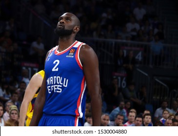 ISTANBUL / TURKEY, OCTOBER 4, 2019: Chris Singleton During EuroLeague 2019-2020 Round 1 Basketball Game Between Anadolu Efes And FC Barcelona At Sinan Erdem Dome.