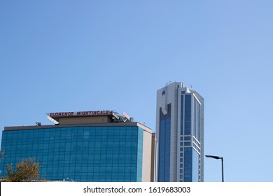 Istanbul, Turkey - October-13.2019 Florence Nightingale Hospital In Caglayan