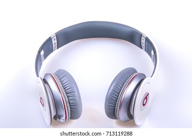 Istanbul, Turkey, September 11, 2017, White Beats Solo Hd Headphones On White Background