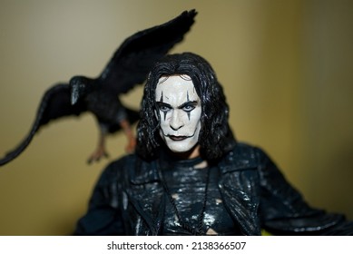 Istanbul, Turkey - September 11, 2021 The toy of the character named Eric Draven from the movie The Crow