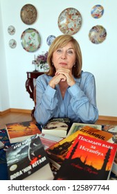 ISTANBUL, TURKEY - SEPTEMBER 25: Famous Turkish Writer Ayse Kulin At Book Promotion Press Meeting On September 25, 2012 In Istanbul, Turkey. Ayse Kulin, Turkey's Best Selling Biography Books Writer.