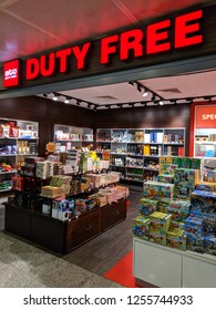 ISTANBUL, TURKEY - SEPTEMBER 27, 2018: Empty Duty Free Store At Istanbul Airport